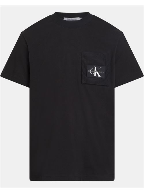 ripstop panelled t-shirt CALVIN KLEIN JEANS | J30J324679BEH